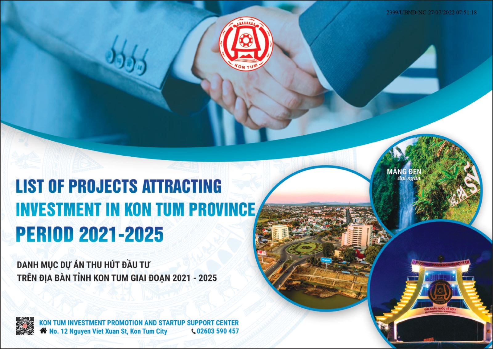 Bổ sung Danh mục dự án thu hút đầu tư vào tỉnh Kon Tum giai đoạn 2021-2025 theo Quyết định số 20/QĐ-UBND ngày 19/01/2023